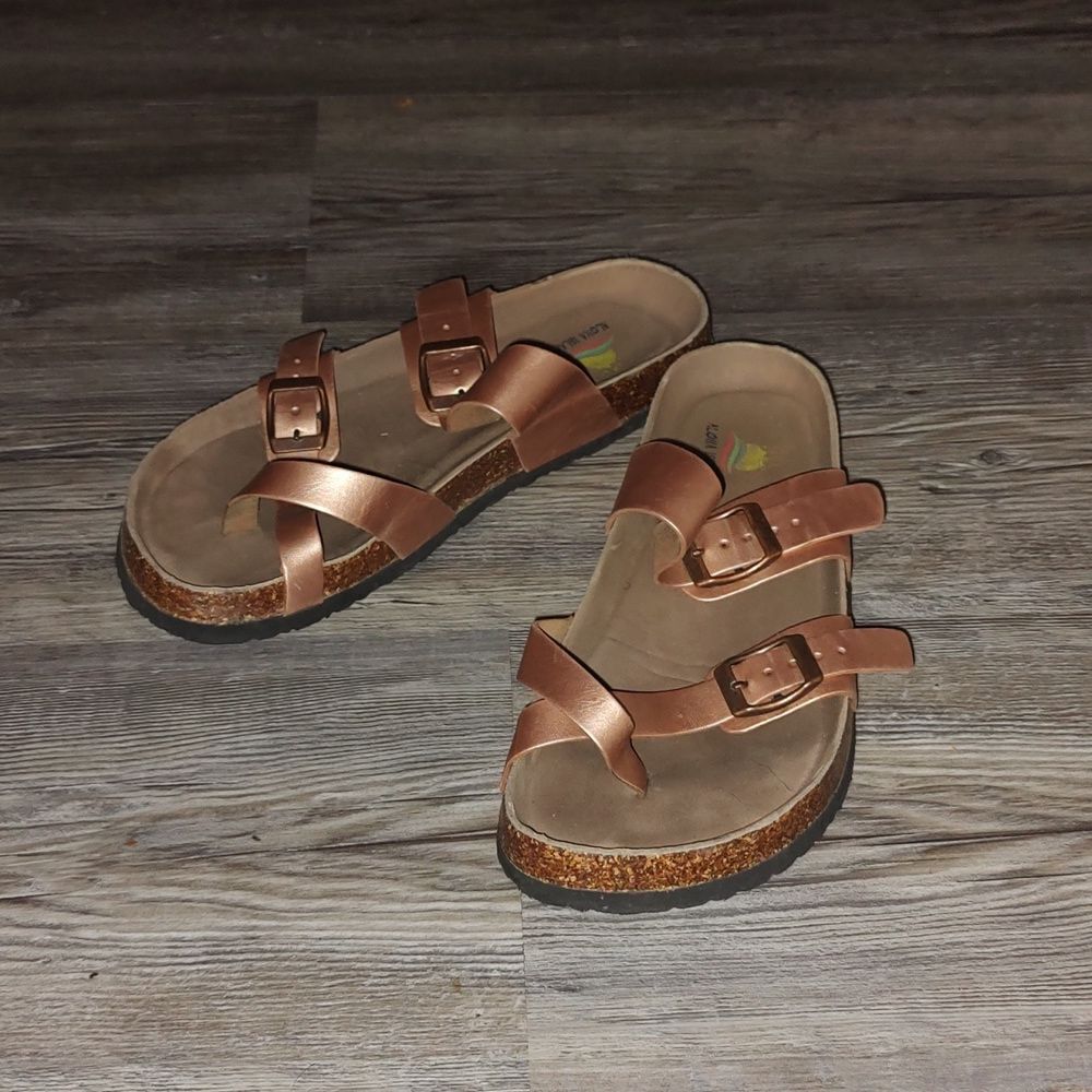 Aloha Island Cooper color slide on sandals  Sz 8